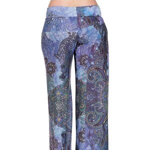 Blue Paisley Palazzo Pants